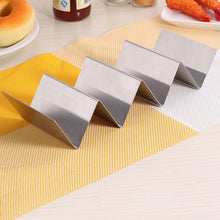 Load image into Gallery viewer, Wave Shape Stainless Steel Taco Holder Display Holders Kitchen Food Rack Shell