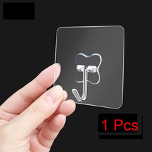 Load image into Gallery viewer, 10PCS Strong Transparent Suction Cup Sucker Wall Hooks Hanger For Kitchen Bathroom 6*6cm 2019 Hot Sale Wall Hooks Fast Ship 45#