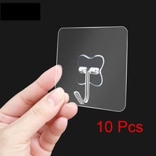 Load image into Gallery viewer, 10PCS Strong Transparent Suction Cup Sucker Wall Hooks Hanger For Kitchen Bathroom 6*6cm 2019 Hot Sale Wall Hooks Fast Ship 45#