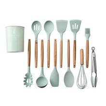 Load image into Gallery viewer, 12pcs Kitchen Utensil Set Silicone Cooking Tools Set Household Wooden Koken Gereedschap Met Opbergdoos Turner Cooking Tool Sets