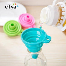 Load image into Gallery viewer, 2pcs Silicone cozinha Foldable Collapsible Style Funnel Hopper kitchen tools kitchen gadgets accessories cooking tools