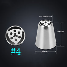Load image into Gallery viewer, Russian Tulip Icing Piping Tips Nozzles Stainless Steel Flower Cream Pastry Leaf Tips Nozzles Bag Cupcake Cake Decorating Tools