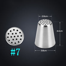 Load image into Gallery viewer, Russian Tulip Icing Piping Tips Nozzles Stainless Steel Flower Cream Pastry Leaf Tips Nozzles Bag Cupcake Cake Decorating Tools