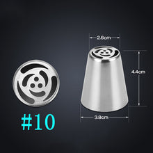 Load image into Gallery viewer, Russian Tulip Icing Piping Tips Nozzles Stainless Steel Flower Cream Pastry Leaf Tips Nozzles Bag Cupcake Cake Decorating Tools