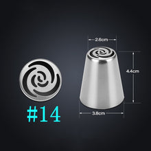 Load image into Gallery viewer, Russian Tulip Icing Piping Tips Nozzles Stainless Steel Flower Cream Pastry Leaf Tips Nozzles Bag Cupcake Cake Decorating Tools