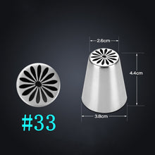 Load image into Gallery viewer, Russian Tulip Icing Piping Tips Nozzles Stainless Steel Flower Cream Pastry Leaf Tips Nozzles Bag Cupcake Cake Decorating Tools
