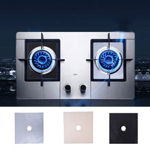 Load image into Gallery viewer, 4Pcs Reusable Non-stick Foil Gas Range Stovetop Burner Cooker Protector Liner Cover Clean Mat Pad For Cleaning Kitchen Tool